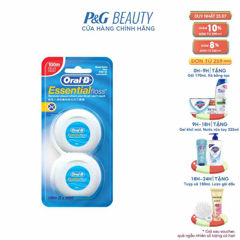 Chỉ Nha Khoa OralB Essential Floss 50m