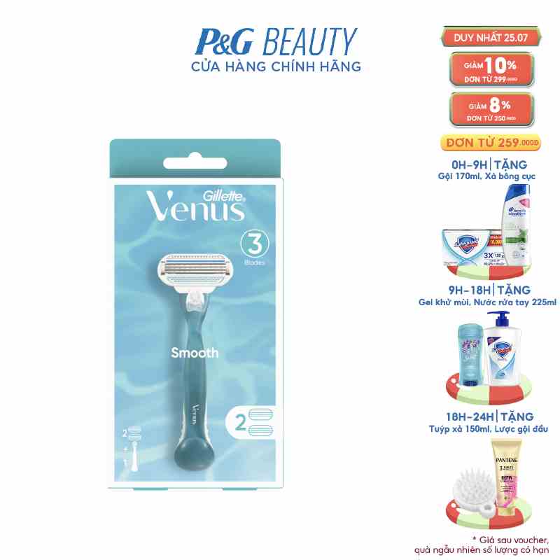 Dao cạo Gillette Venus 3 blades (Chuyên dụng cho nữ)