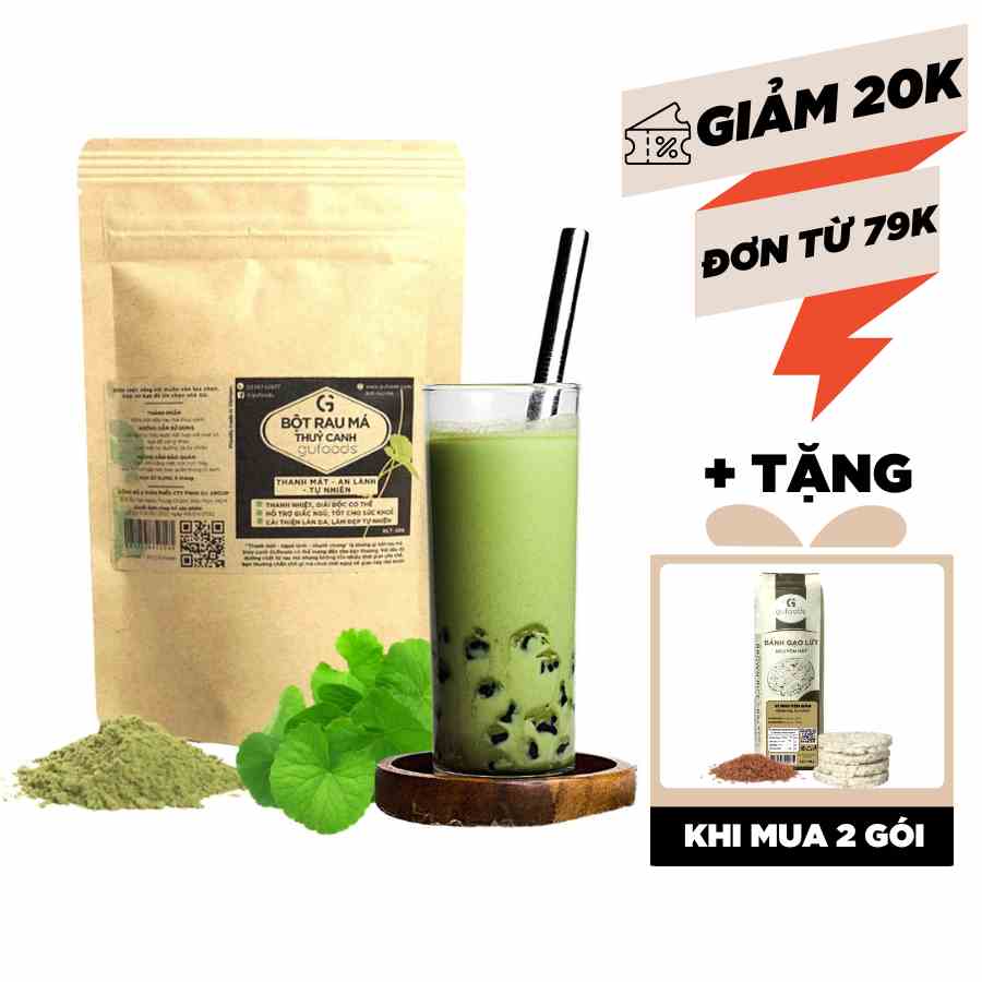 Bột rau củ GUfoods (Rau má / Cần tây) - Thanh nhiệt, Tiện lợi, Làm đẹp tự nhiên, Eat Clean (5g / 50g)