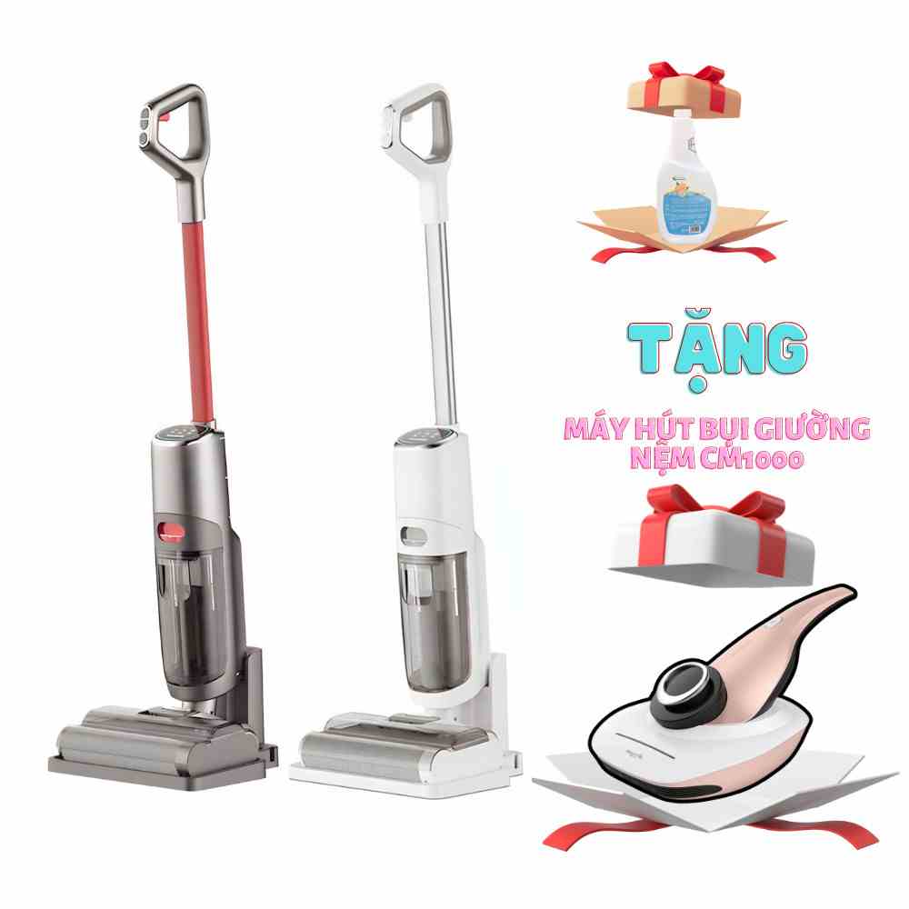 [Tặng Kèm Máy Hút Bụi Giường] Máy Hút Bụi Lau Sàn Rulax, Model T7/T9 Tự Động Giặt Giẻ Lau, Pin 4400mAh (Công Suất 250W)