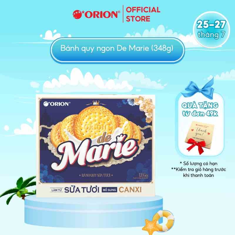 [Mã BMLTB35 giảm đến 35K đơn 99K] Hộp 12 gói bánh quy ngon De Marie (348G)