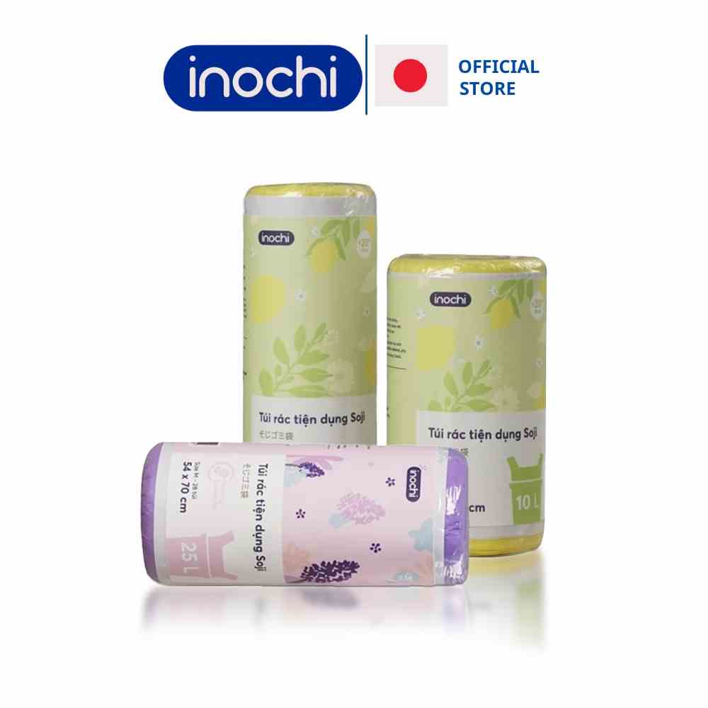 Túi rác tự hủy inochi có quai hương chanh và hương lavender cho thùng rác gia đình văn phòng công ty