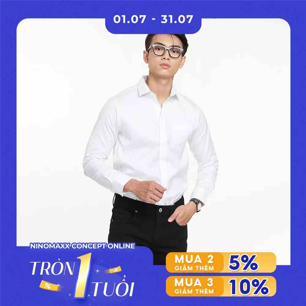 [Mã BMLT30 giảm đến 30K đơn 299K] N&M CLUB Áo Sơ Mi Nam Công Sở Tay Dài chất liệu 100% cotton 2104112