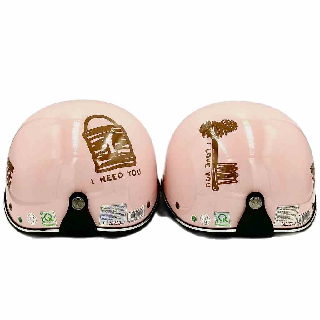 Mũ Bảo Hiểm 1/2 đầu CHITA HELMETS CT6B1 tem Chìa Khóa Ổ Khóa Đẹp