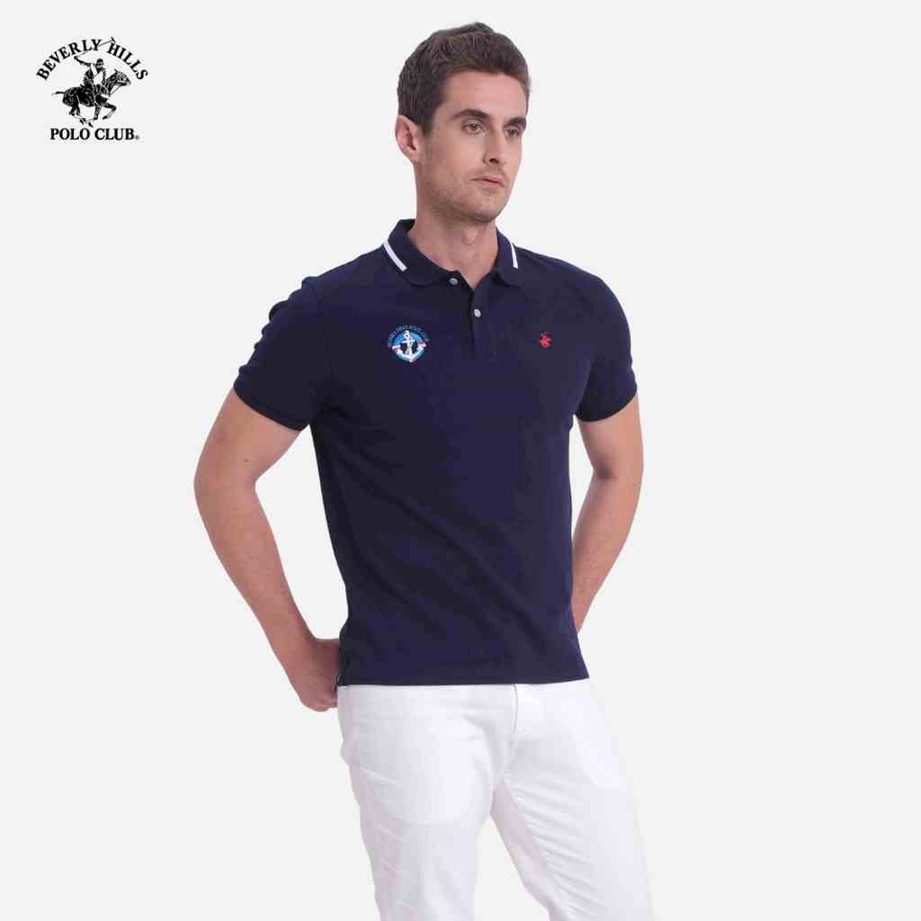 [Mã BMLTB35 giảm đến 35K đơn 99K] Beverly Hills Polo Club - Áo polo Ngắn tay Nam Regularfit Navy NV- BHPC PMSSS20TL093