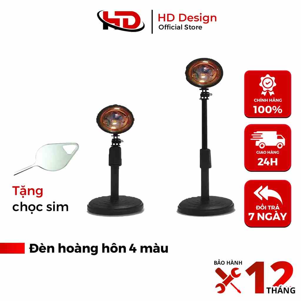 Đèn Hoàng Hôn 4 Màu Chụp Ảnh, Quay Video Tiktok _ Chính Hãng HD DESIGN