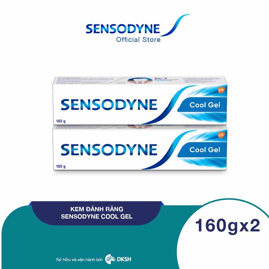 Bộ 2 Kem đánh răng Sensodyne Cool Gel 160g