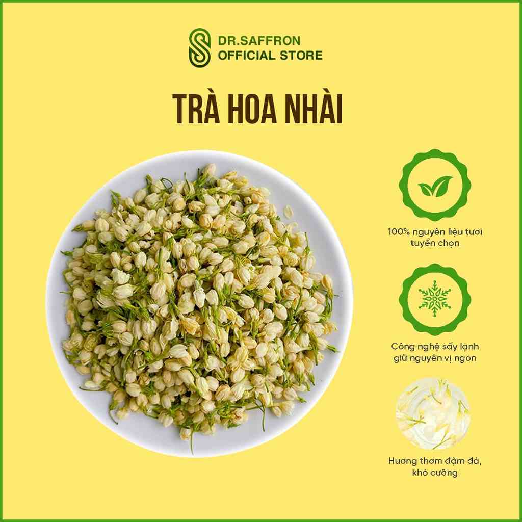 Trà Hoa Nhài (Hoa Lài) Sấy Khô Nguyên Bông Trắng Đẹp Thượng Hạng - gói 20gr