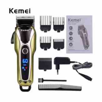 [Mã BMLTB35 giảm đến 35K đơn 99K] Tông đơ cắt tóc 2 mức tốc độ Kemei KM-1990 màn hình LCD thông minh hiện thị pin