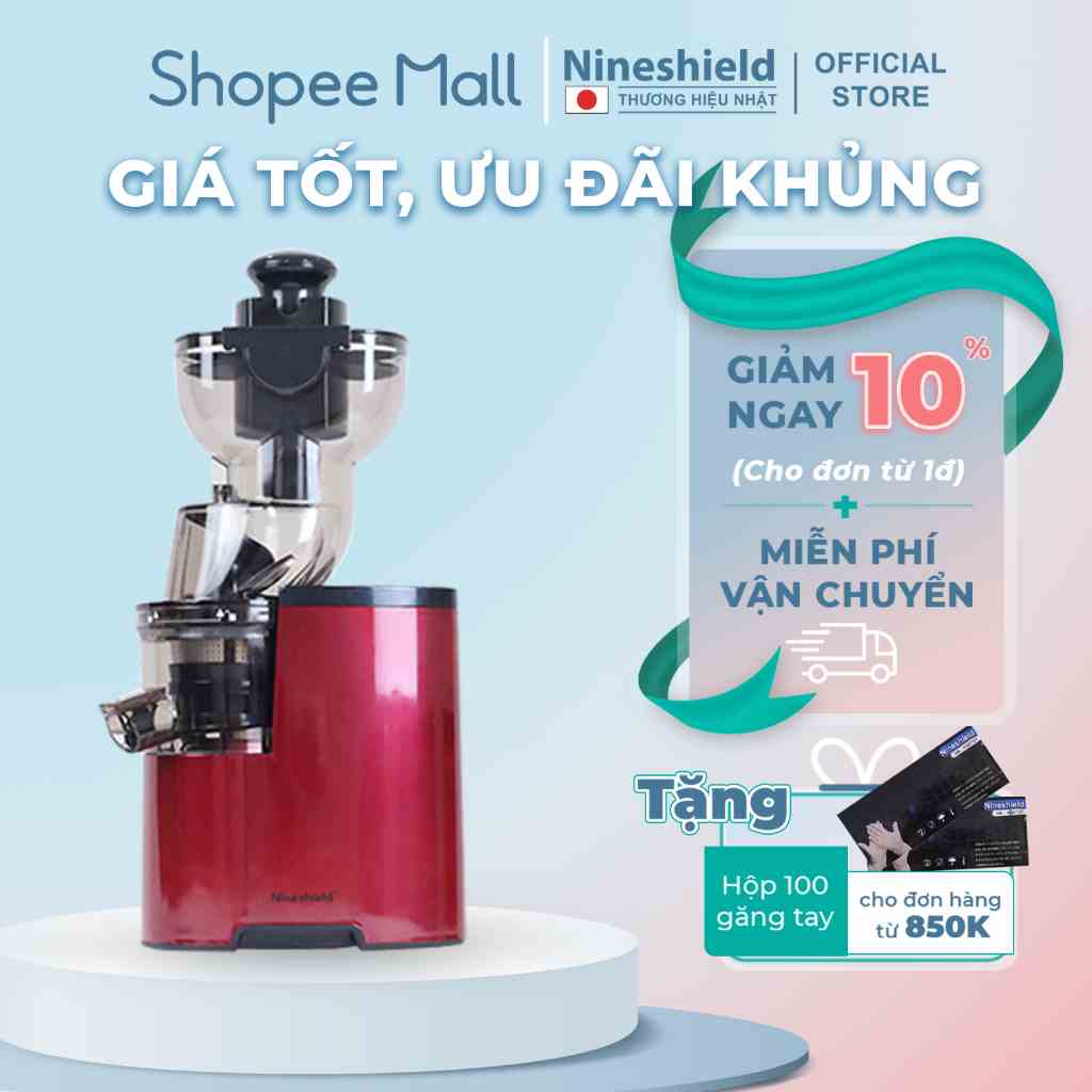 Máy ép chậm Nineshield FB-F8S - Máy ép trái cây đa năng bảo toàn dinh dưỡng - Hàng chính hãng