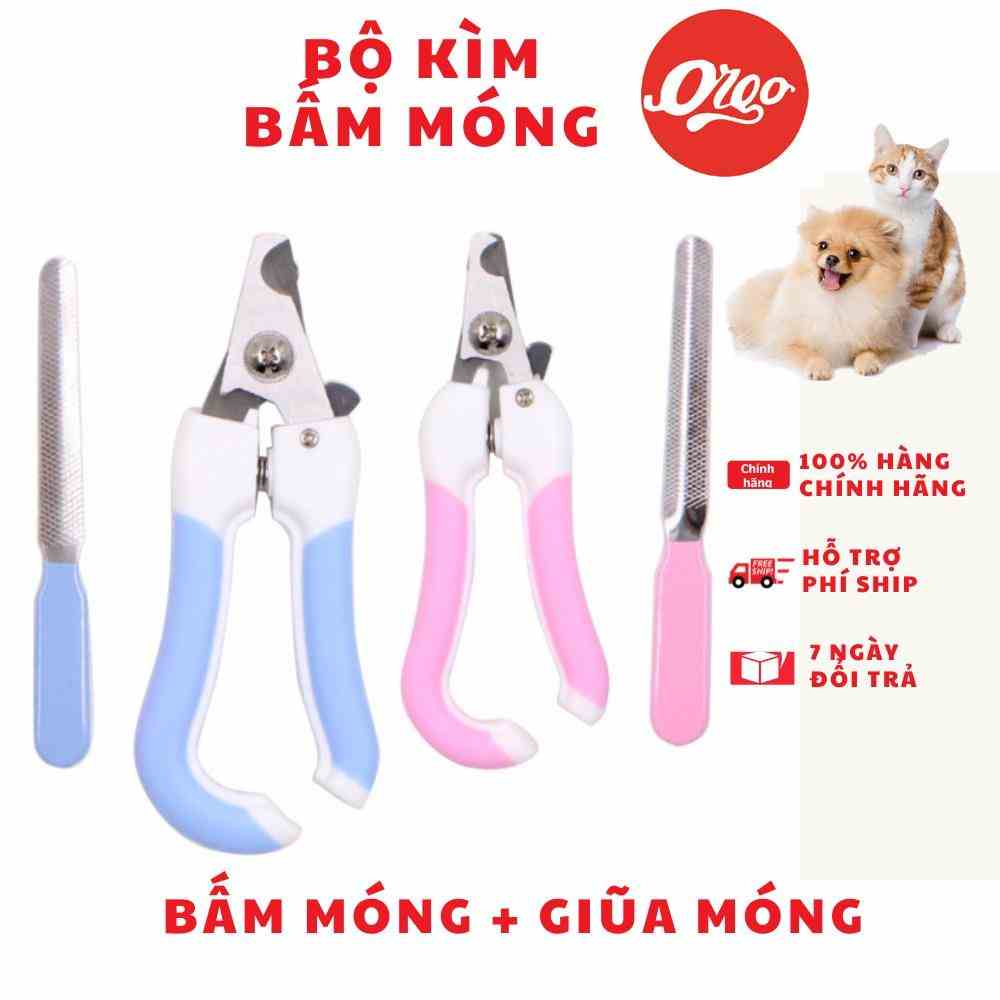 Orgo New- Bộ kìm chó mèo Kéo cắt móng cho chó mèo (2 size) kìm cắt móng và dũa móng cho thú cưng