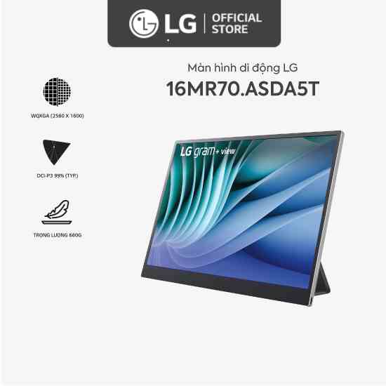 [Mã ELBAU5 giảm 5% đơn 300K] Màn Hình Di Động LG Gram View 16MR70.ASDA5 16 inch 2K WQXGA (2560 x 1600) IPS