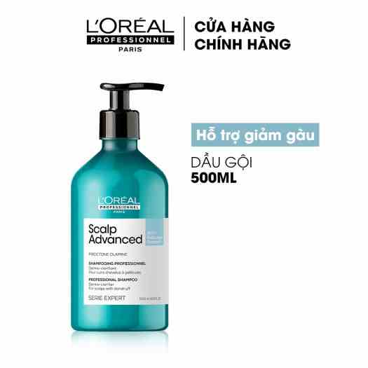 Dầu gội giảm gàu dành cho mọi loại tóc LOREAL scalpadvanced anti pelliculaire dandruff shampoo