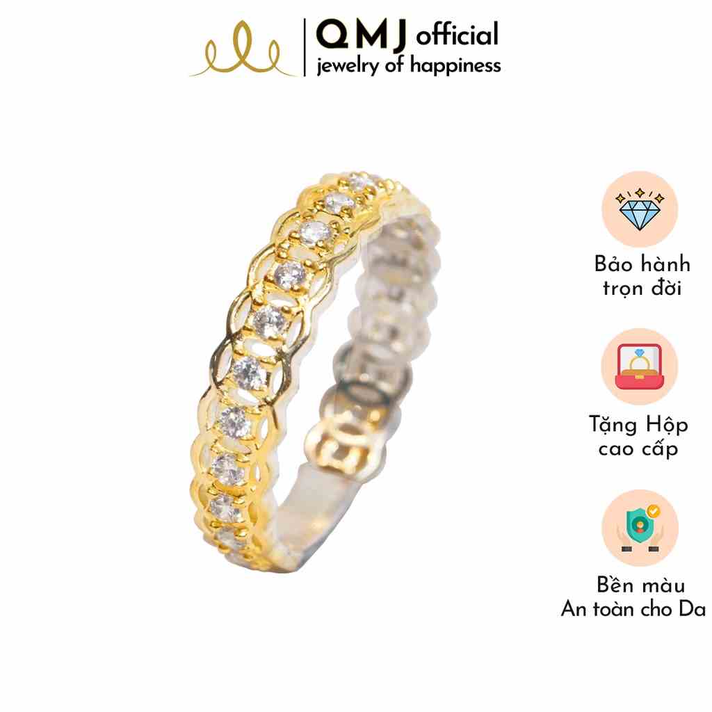 QMJ Nhẫn bạc Kim Tiền Lộc Phát mạ vàng 24k may mắn, tài lộc Q559