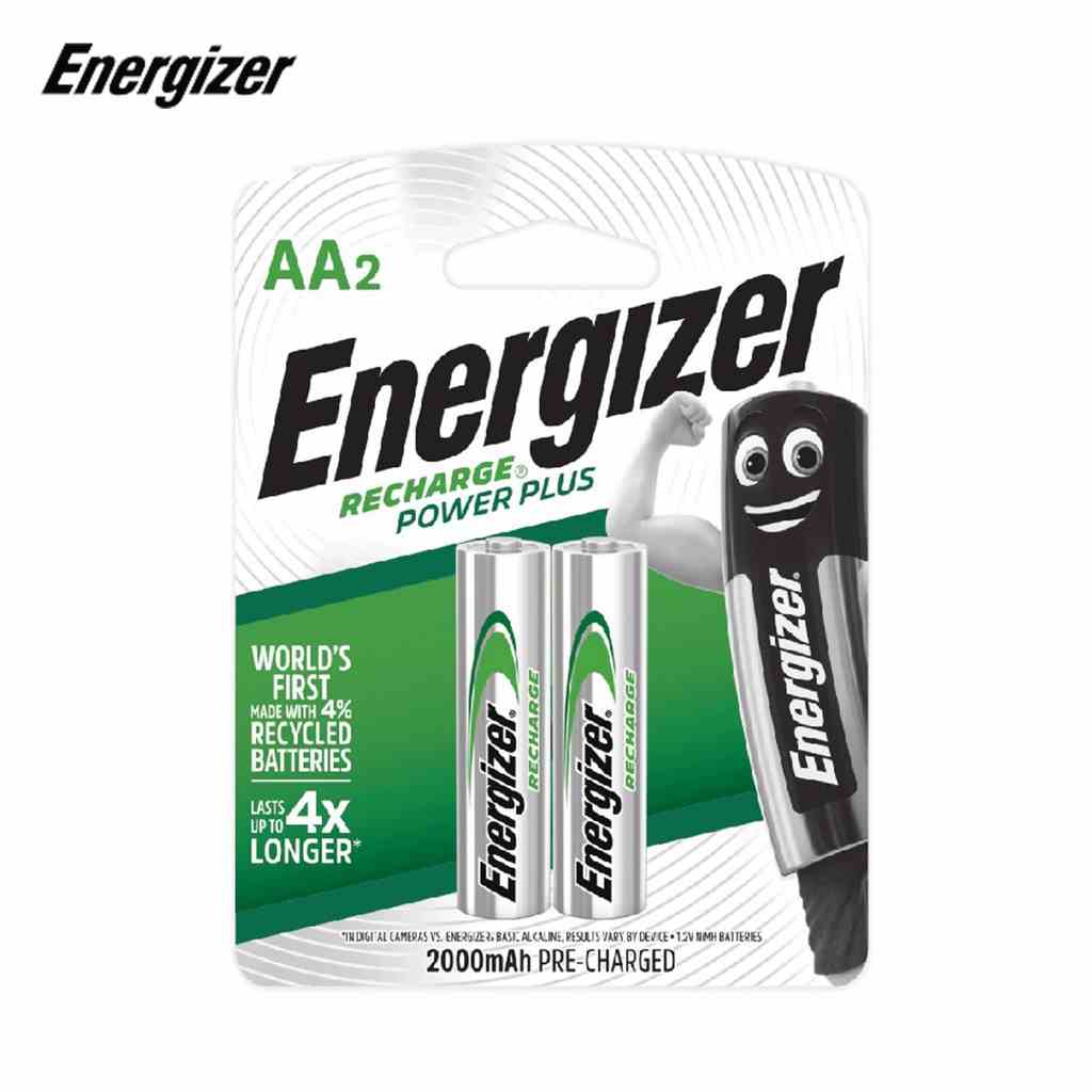 Pin sạc Energizer AA 2000mAh NH15 PP RP2  - vỉ 2 viên - Hàng chính hãng