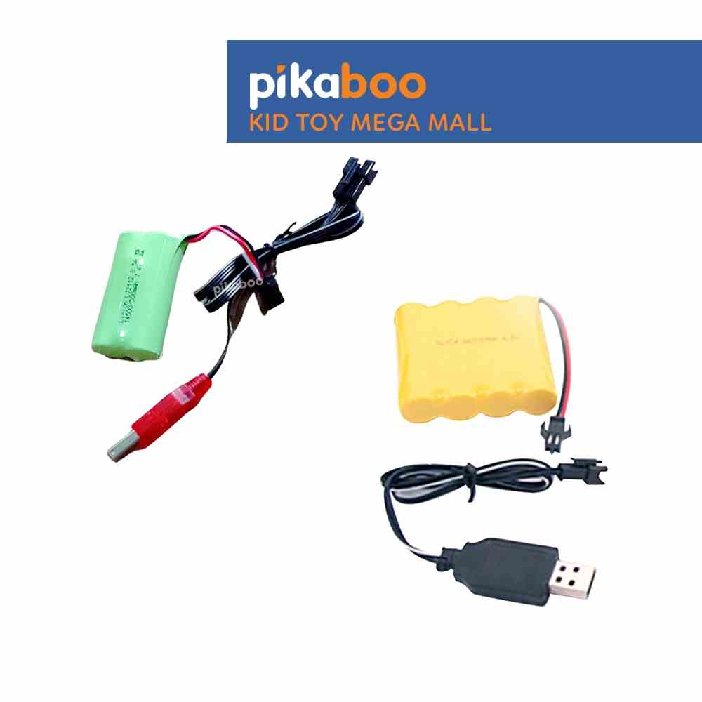 Bộ pin sạc ô tô điều khiển kèm dây usb cao cấp Pikaboo