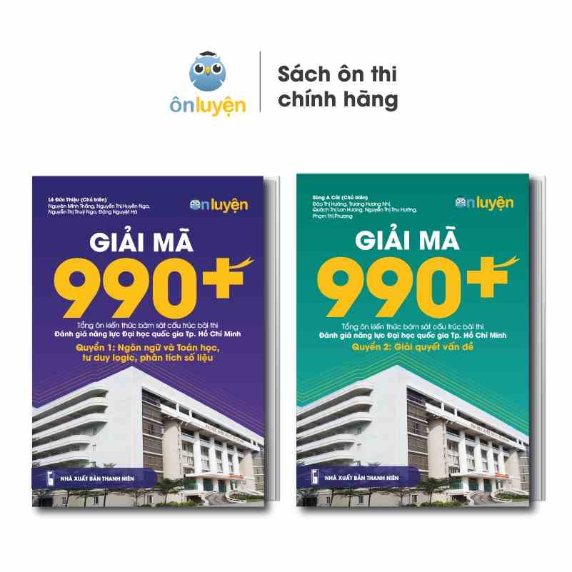 (Bản mới cho thi 2024) Combo sách Giải mã 990+ tổng ôn bài thi ĐGNL ĐHQG TP HCM