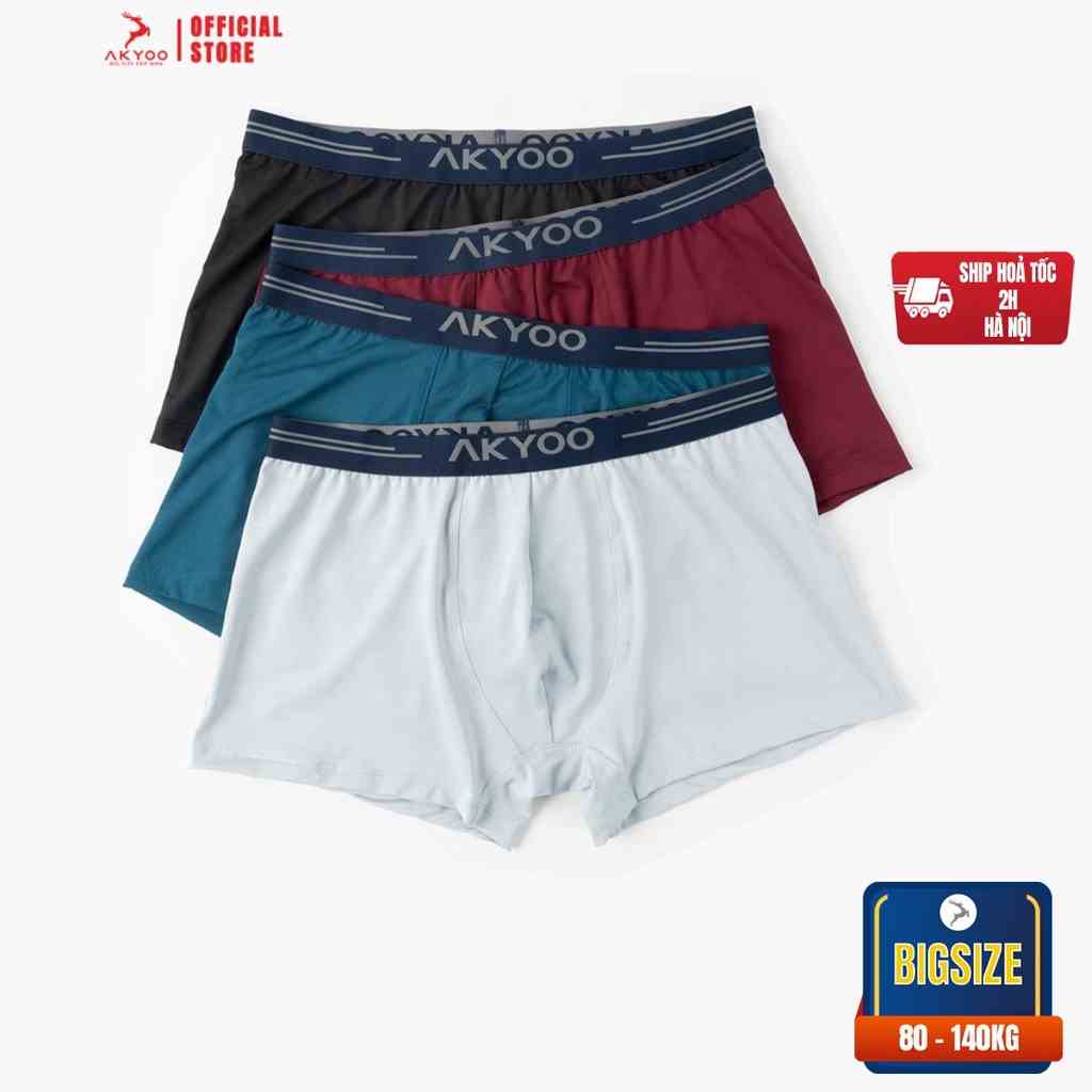 Quần Lót Nam Boxer Bigsize Size XL Đến 6XL AKYOO ,Mỏng Nhẹ Co Giãn Thoải Mái Thông Thoáng - SIP1910