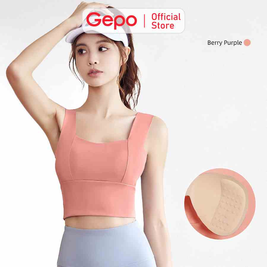 Áo bra tập gym yoga cao cấp có mút ngực chống sốc GEPO GP202-GP219