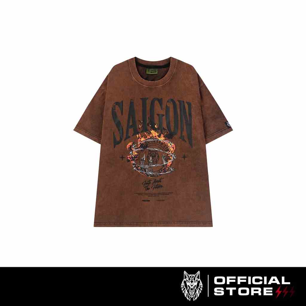 Áo Thun Tay Lỡ Unisex SAIGON VINTAGE WASH 100% Cotton HADES Brand Chính Hãng