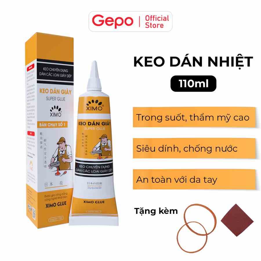 Keo Dán Giày Nhiệt Siêu Dính Cao Cấp, Chống Nước Tốt Super Glue XIMO