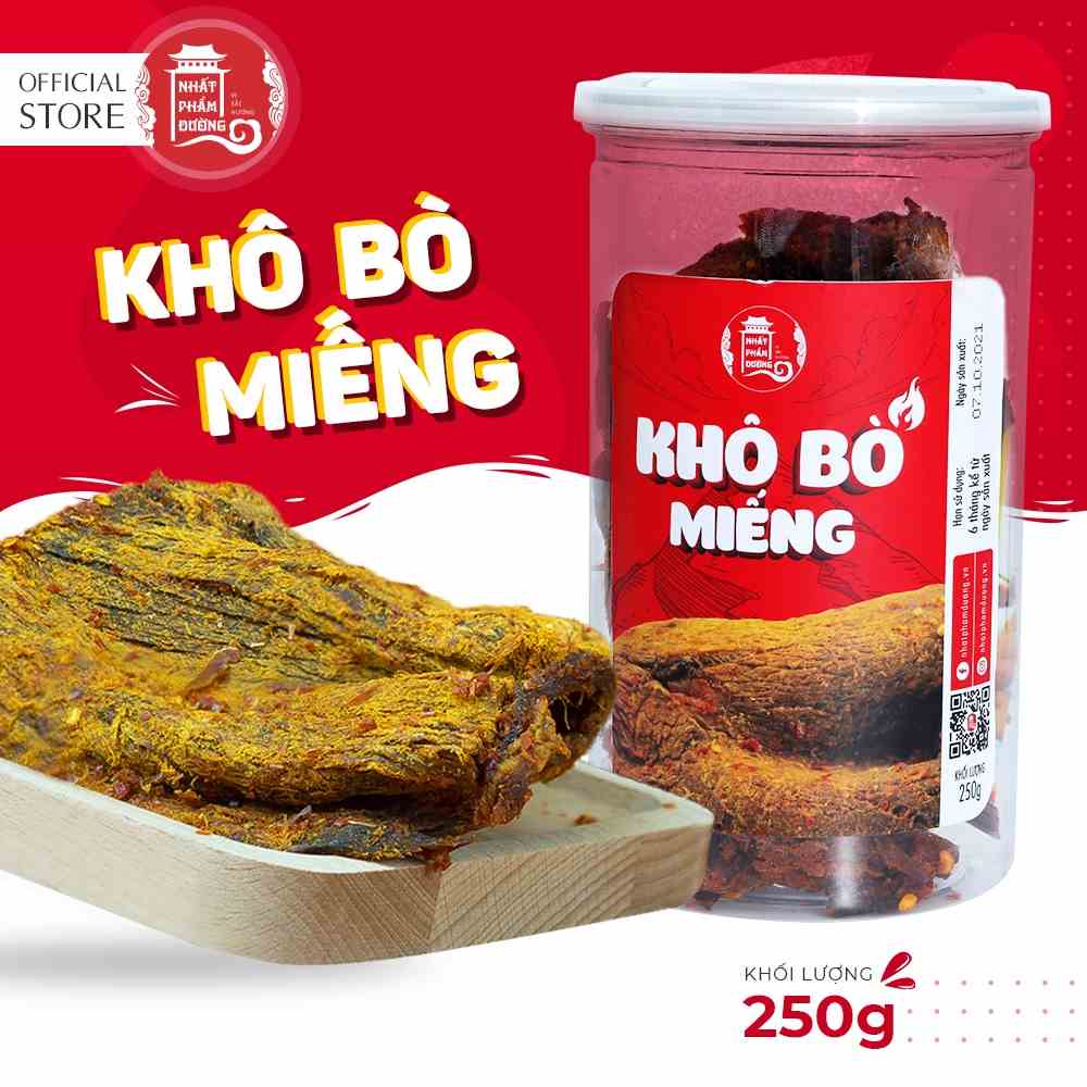 Khô bò miếng 250g Nhất Phẩm Đường nguyên miếng to