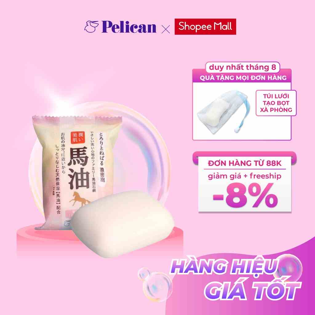 [Mã BMLTB35 giảm đến 35K đơn 99K] Xà phòng rửa mặt chiết xuất từ dầu ngựa Pelican Family Soap Horse Oil 100g