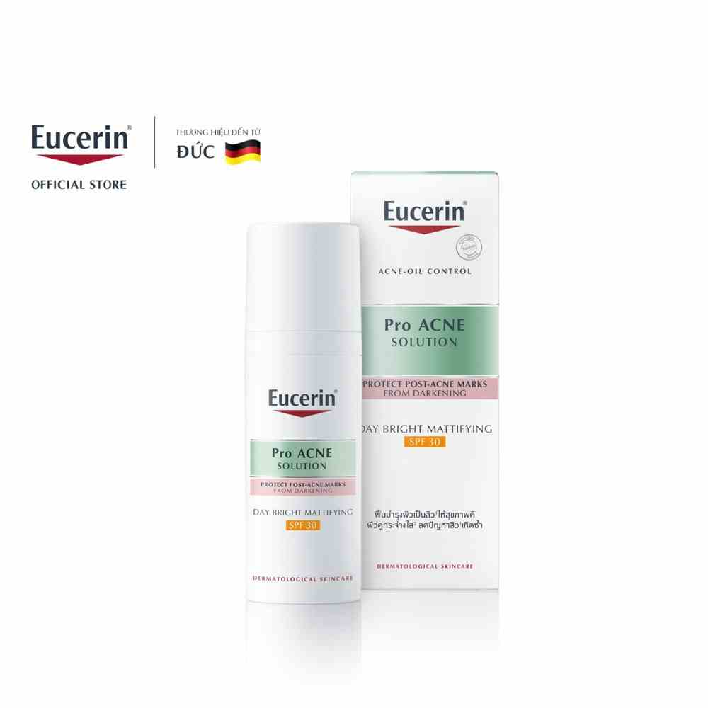 Kem dưỡng giảm mụn & chống nắng Eucerin Day Bright Mattifying SPF30 50ml