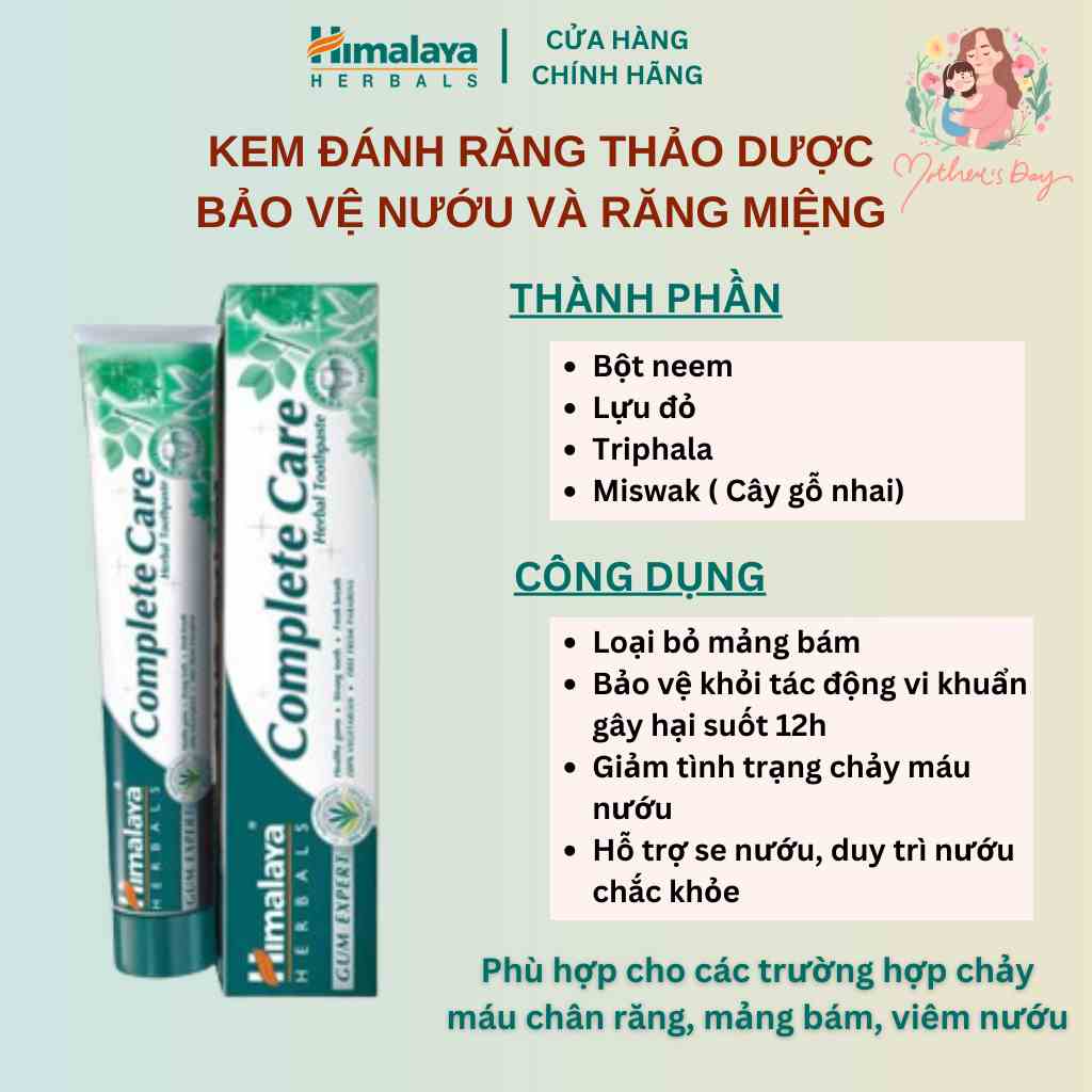 Kem đánh răng bảo vệ nướu Himalaya Complete Care Toothpaste 100g