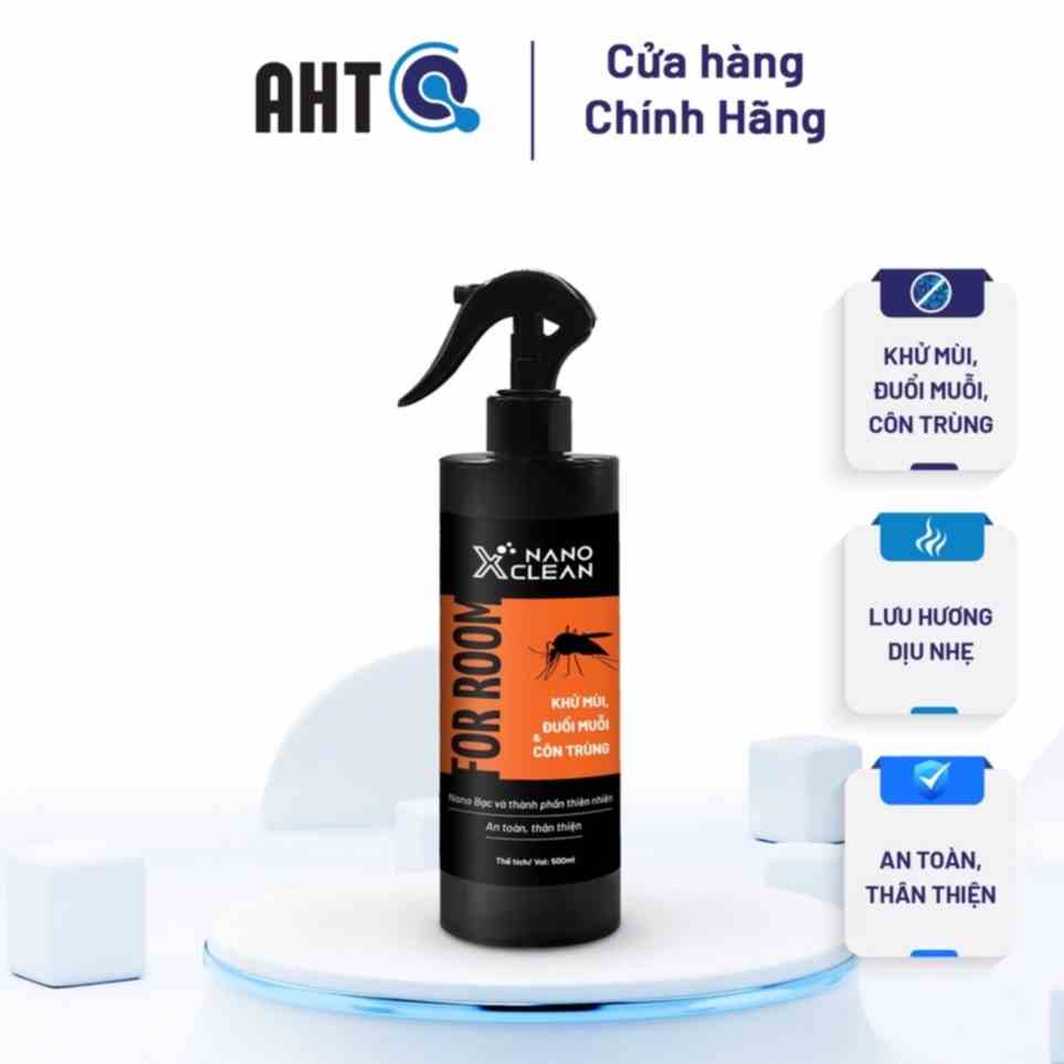 Xịt đuổi muỗi Nano Xclean For Room-đuổi muỗi côn trùng toả hương thơm tạo cảm giác thư giãn công nghệ nano bạc 500ML