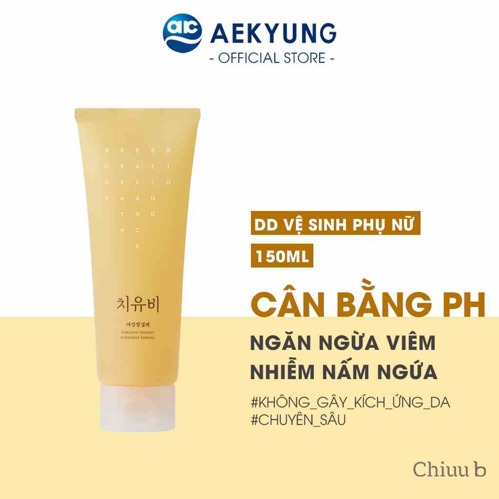 Dung dịch vệ sinh phụ nữ ChiuuB Intensive Formula điều hoà pH, sạch nấm vi khuẩn, dành cho những ngày đặc biệt 150ml