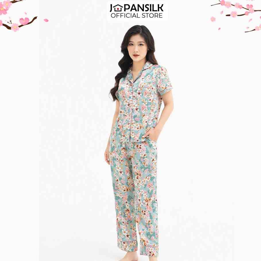 [Mã BMLTA35 giảm đến 35K đơn 99K] Bộ Ngủ Pijama Lụa Cao Cấp JAPAN SILK Họa Tiết Hoa Xinh Duyên Dáng CD047