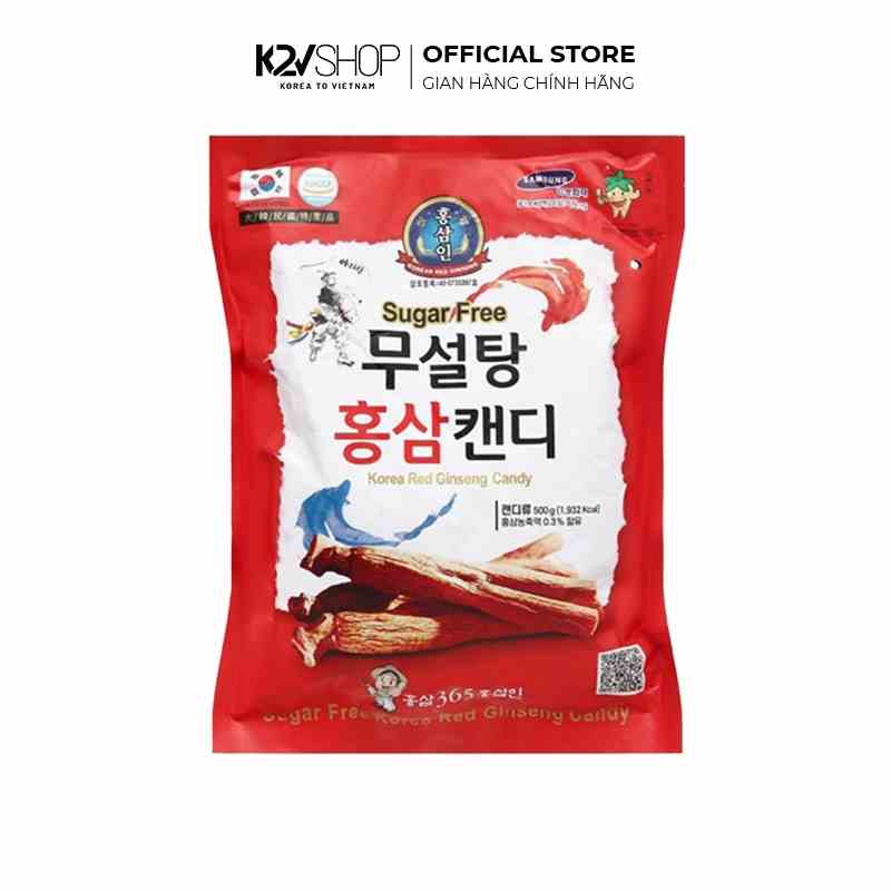 Kẹo Hồng Sâm Không Đường Đỏ Ginseng House 500g - K2V Shop