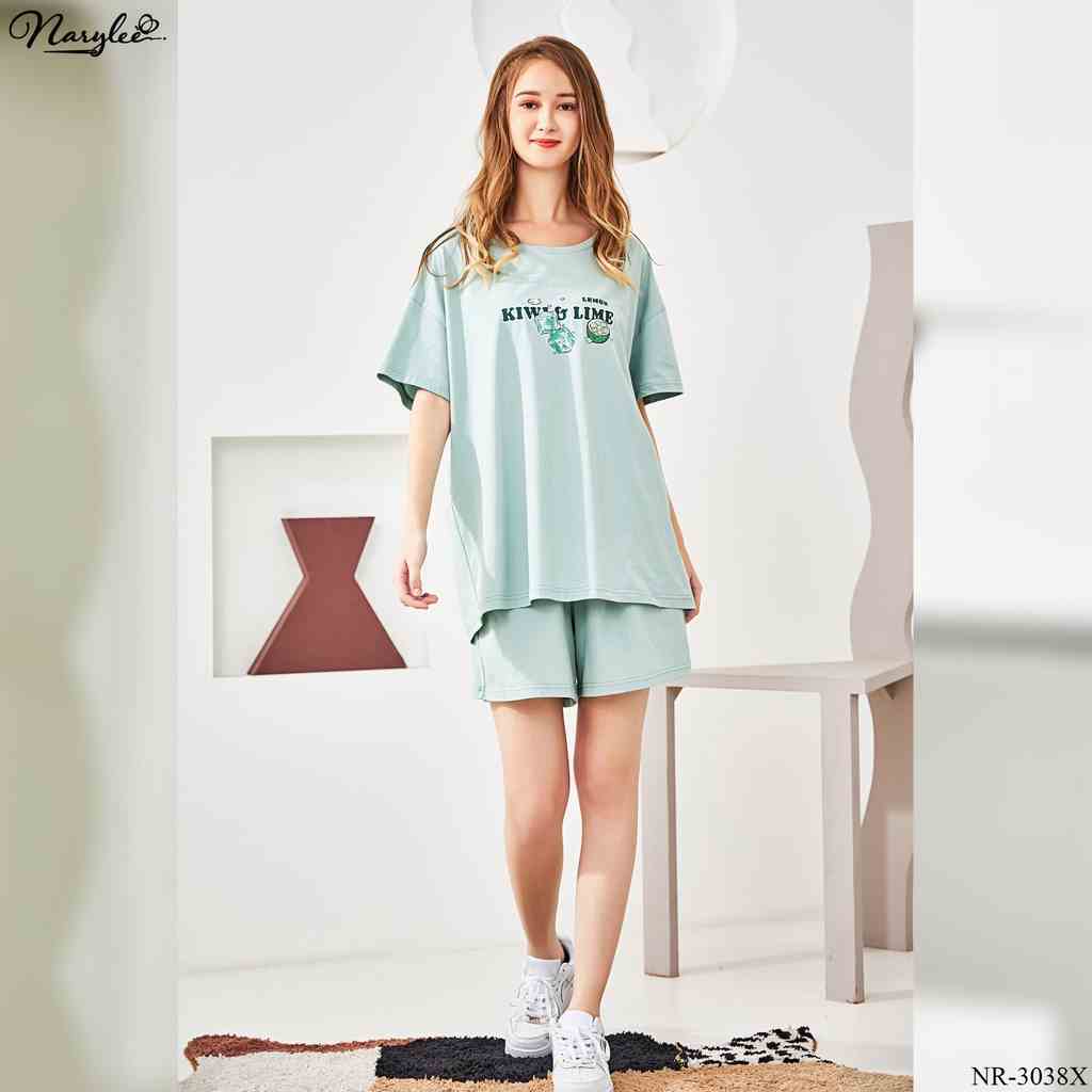 Đồ bộ mặc nhà nữ cao cấp Narylee áo thun ngắn tay quần đùi chất cotton nhập khẩu mềm mịn chống UV kháng khuẩn  Mã NR3038