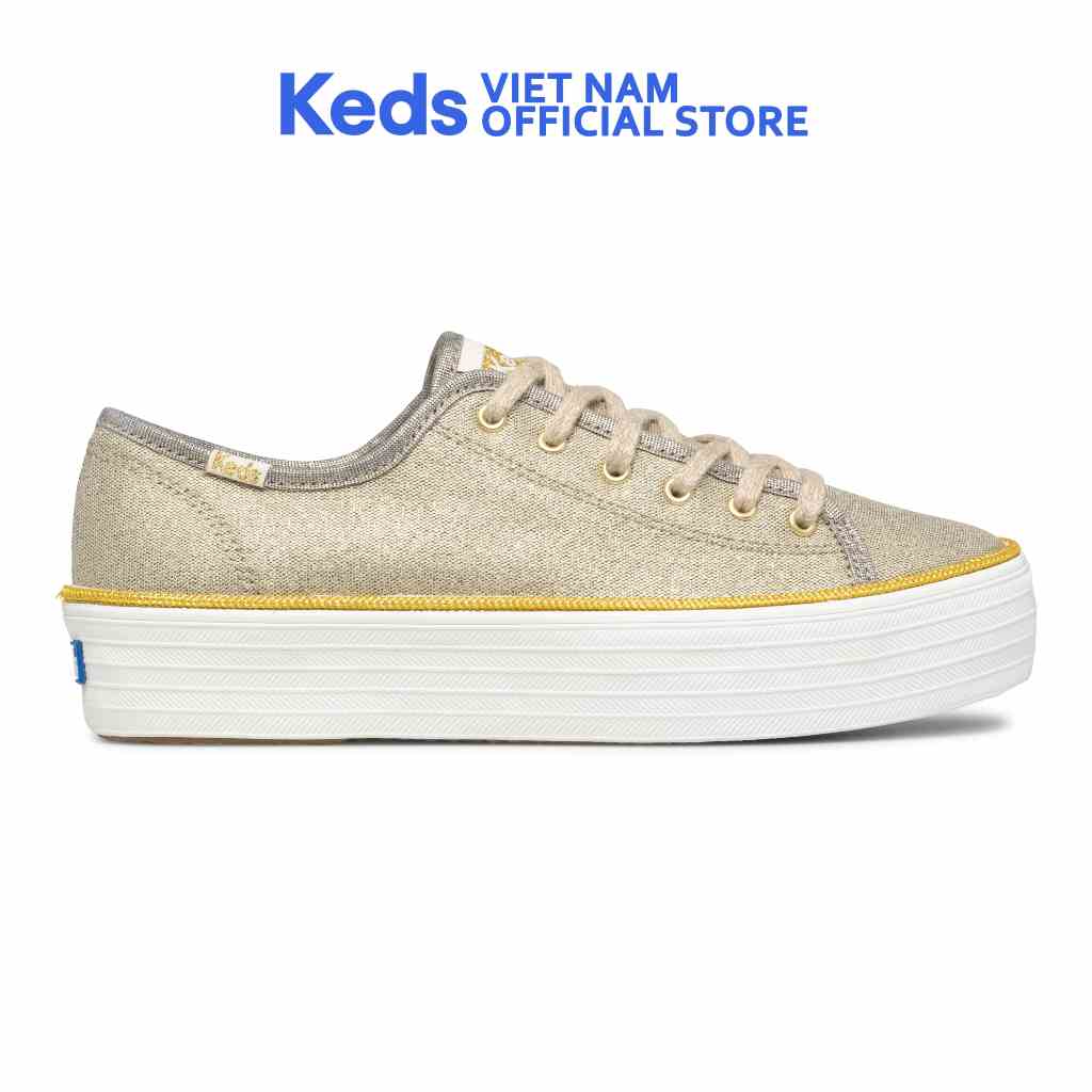 Giày Keds Nữ- Triple Kick Canvas Metallic Gold- KD065993