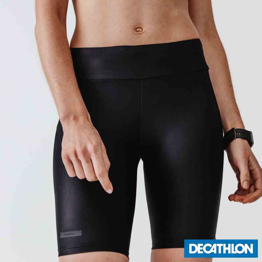 Quần short bó chạy bộ Run Dry cho nữ Đen DECATHLON KALENJI mã 8553331