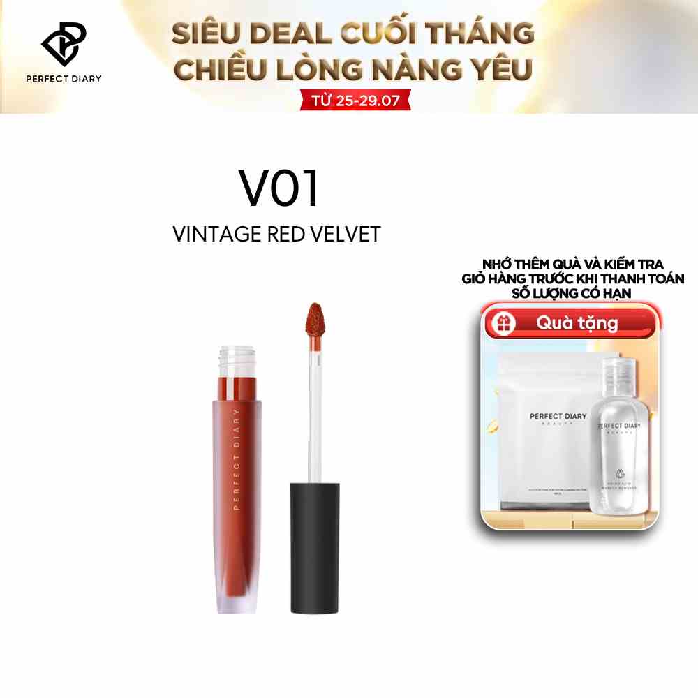 Son Kem PERFECT DIARY Màu Đẹp Thời Trang Trang Điểm Quyến Rũ 2.5G (Nhiều Màu Tùy Chọn)