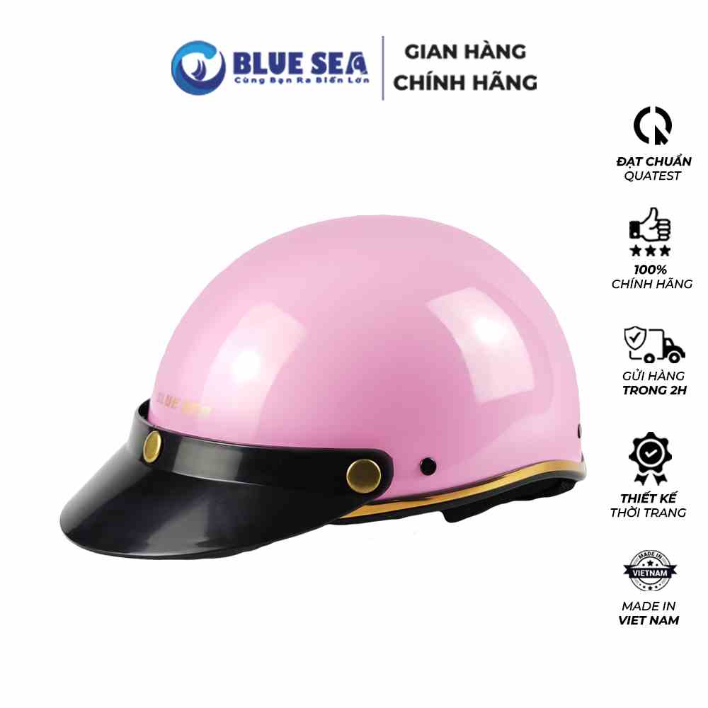 [Mã BMLTB200 giảm đến 100K đơn 499K] Mũ bảo hiểm 1/2 đầu, nửa đầu BLUESEA A366 - Màu Hồng Phấn - Thời trang - Chính hãng