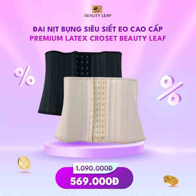 [GOLDEN HEALTH] ĐAI NỊT BỤNG SIẾT EO CAO CẤP BEAUTY LEAF PREMIUM LATEX CORSET BEAUTY LEAF