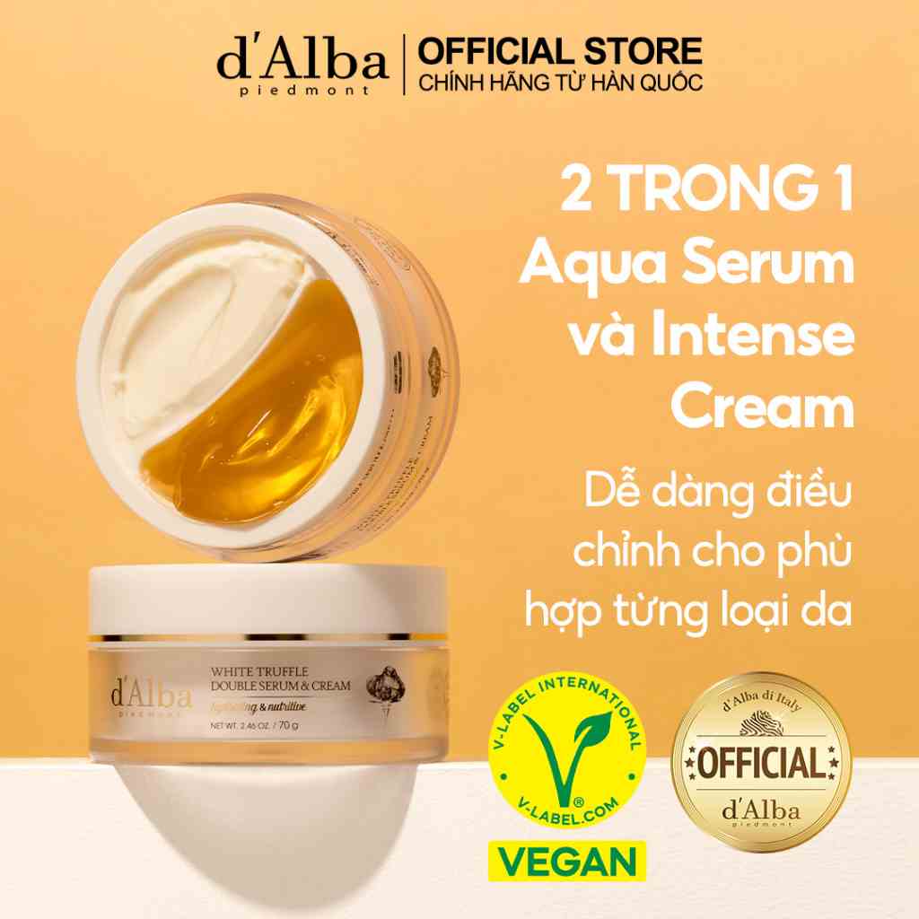 [dAlba Official] Serum và kem dưỡng Nấm Truffle Trắng White Truffle Double Serum & Cream 70g