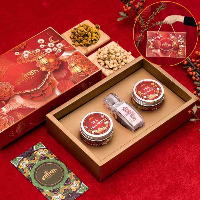 Hộp quà tặng Saffron Nhụy Hoa Nghệ Tây Jahan 0.5Gr