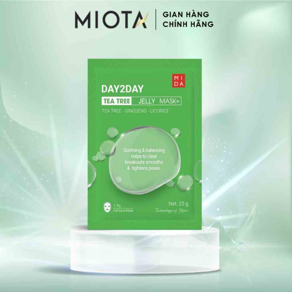 Mặt nạ giấy Miota Mask Day2Day Tea Tree & Jelly Mask 25ml