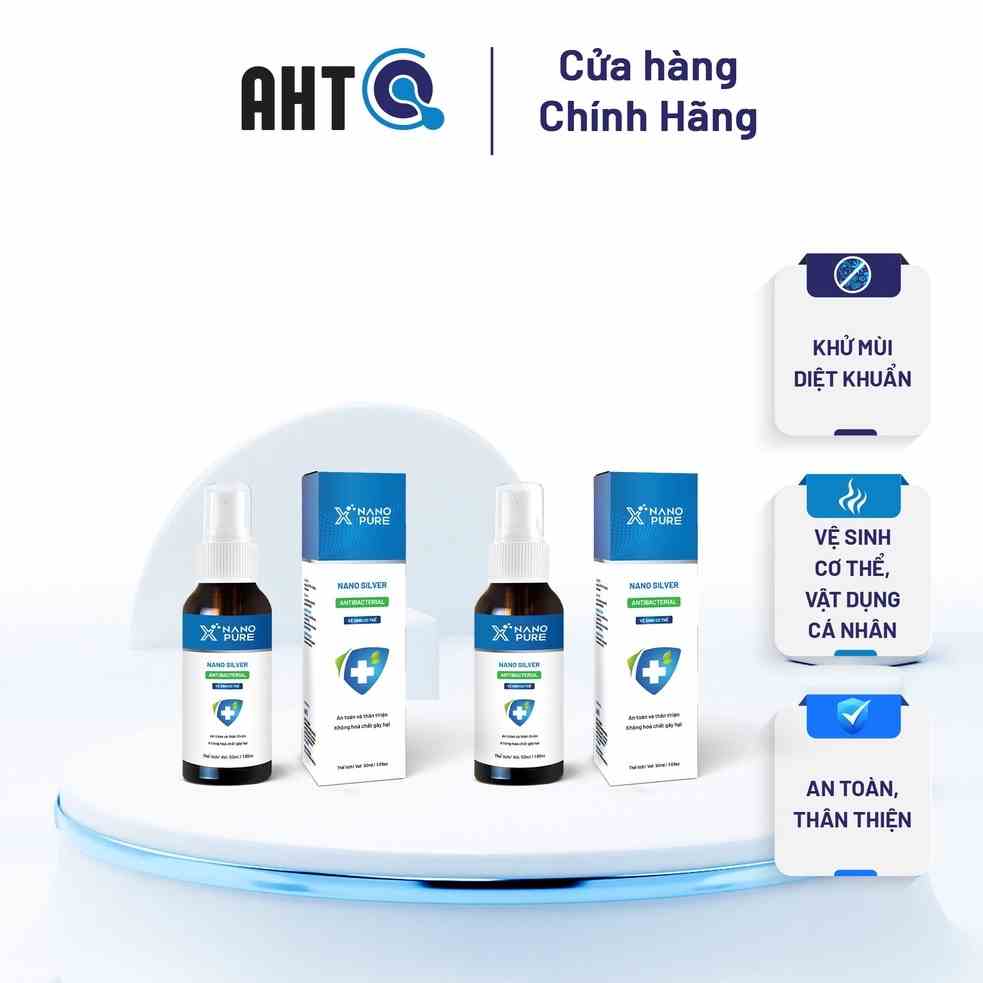 [Combo 2] chai xịt nano bạc Nano Xpure Nano Silver - khử mùi hôi nách, khử mùi cơ thể 50ML