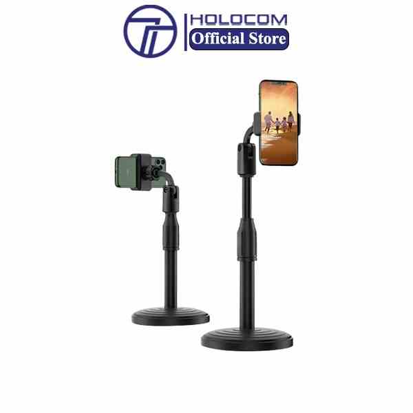 Giá Đỡ Điện Thoại Để Bàn Gấp Gọn HOLOCOM K88, Kệ Đỡ Đa Năng Xoay 360 Độ Chắc Chắn Chụp Ảnh, Quay Video, Livestream