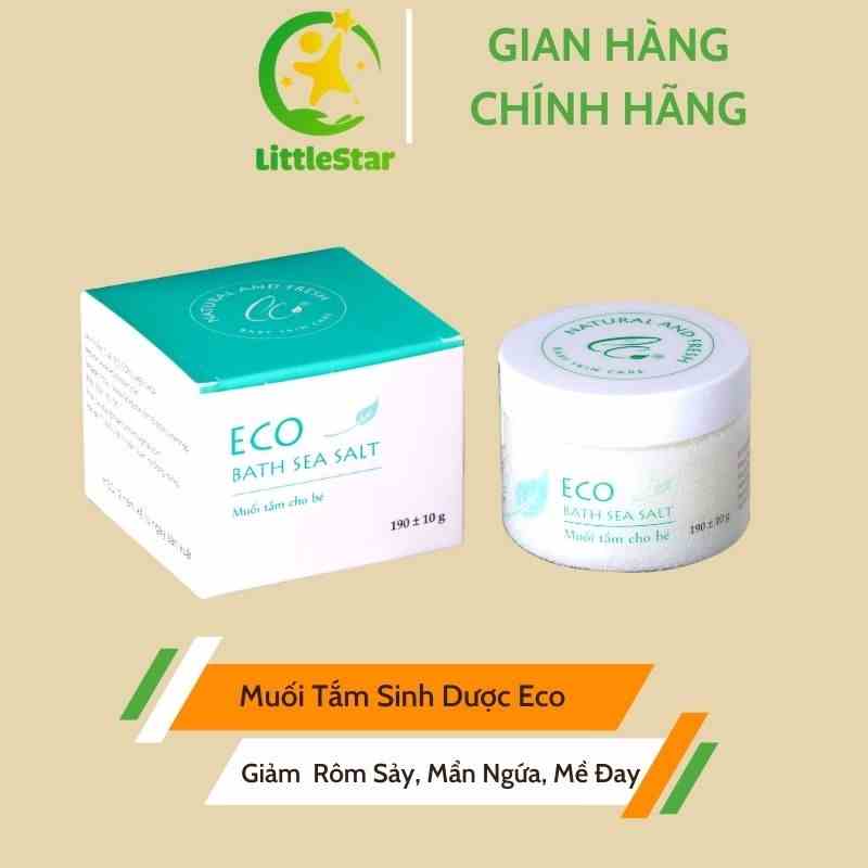 Muối Tắm Bé Eco Sinh Dược 200g - Giảm Rôm Sảy , Mề Đay , An Toàn Cho Bé Sơ Sinh