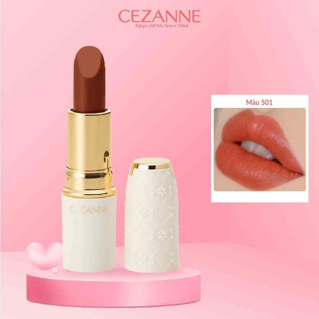 Son thỏi lì Cezanne Lasting Lip Color N Nhật Bản mềm mịn lâu trôi 3.9g - Màu 501