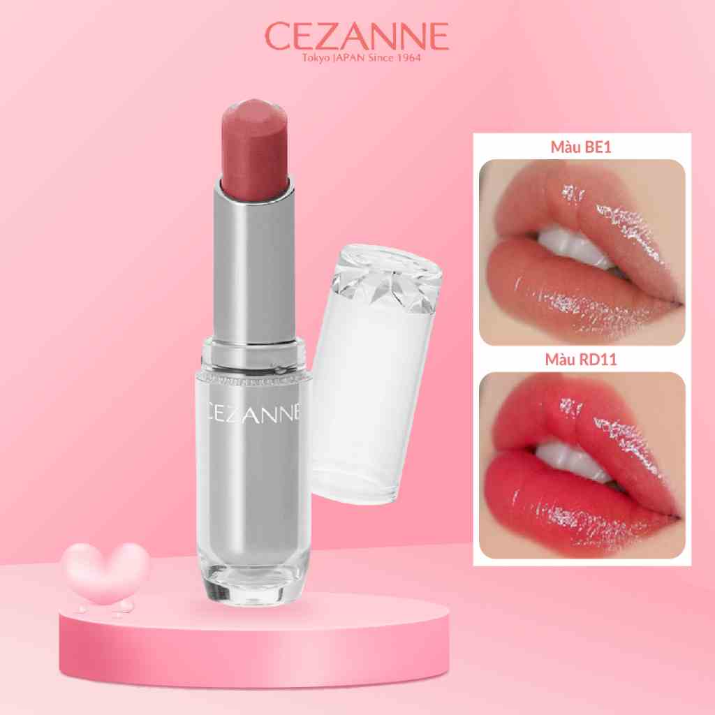 Son dưỡng có màu Cezanne Lasting Gloss Lip Nhật Bản 3.2g