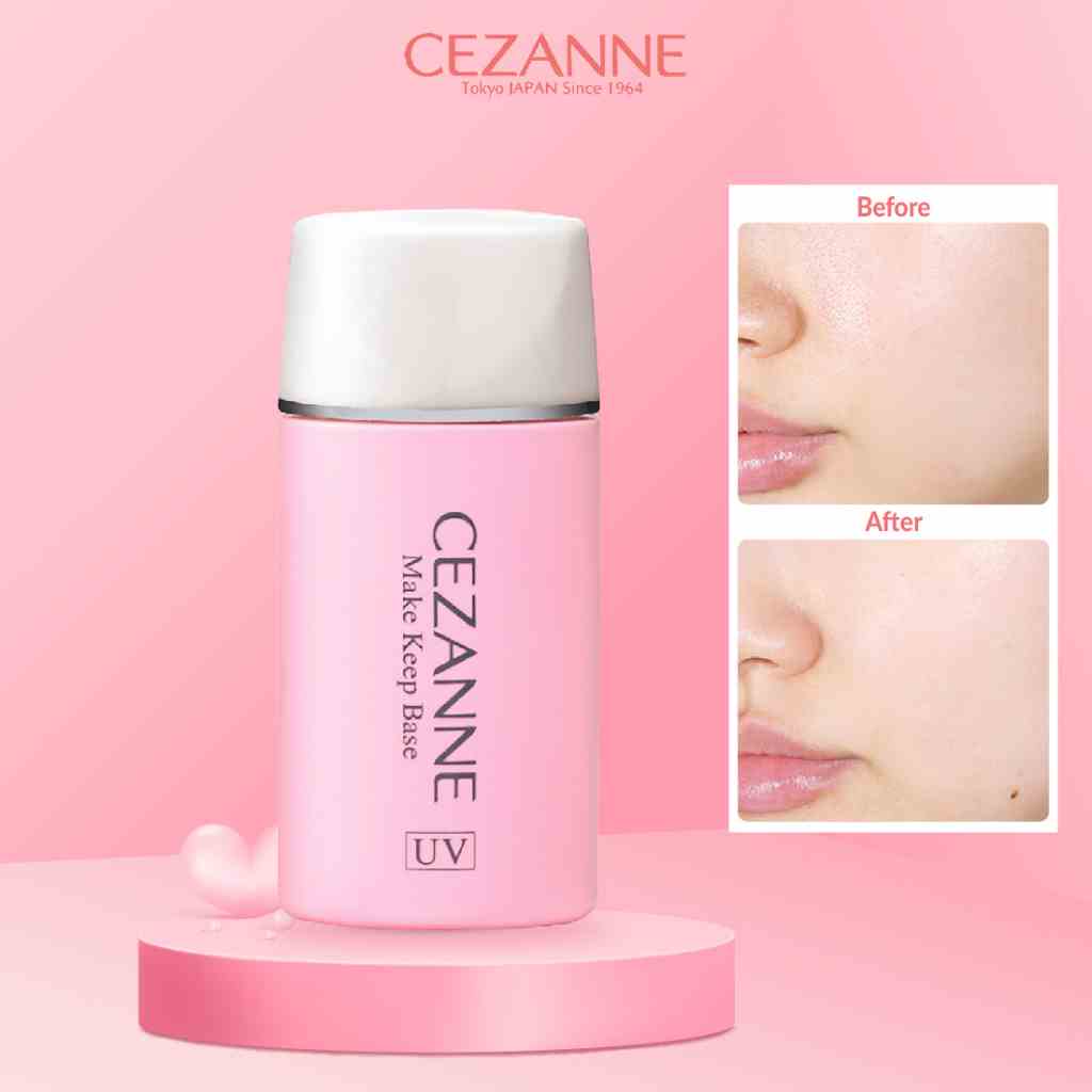 Kem lót trang điểm Cezanne Make Keep Base Nhật Bản kiềm dầu nâng tone che lỗ chân lông 30ml