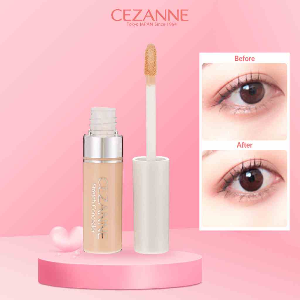 Kem che khuyết điểm Cezanne Stretch Concealer Nhật Bản độ che phủ cao chống thấm nước SPF50 PA++++ 8g