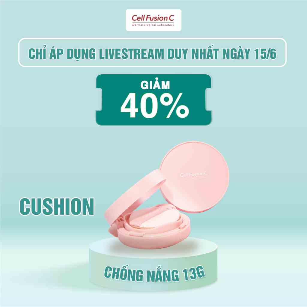 [VỎ HỘP BẠC MÀU] Phấn Nước Chống Nắng Dưỡng Trắng Nâng Tone Da Cell Fusion C Toning Sun Cushion SPF50+/PA++++ (13g)